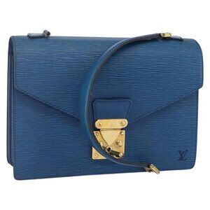 LOUIS VUITTON Epi Concorde Hand Bag Blue M52135 LV Auth 152334